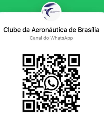 QR Code do Canal Clube da Aeronáutica de Brasília no WhatsApp
